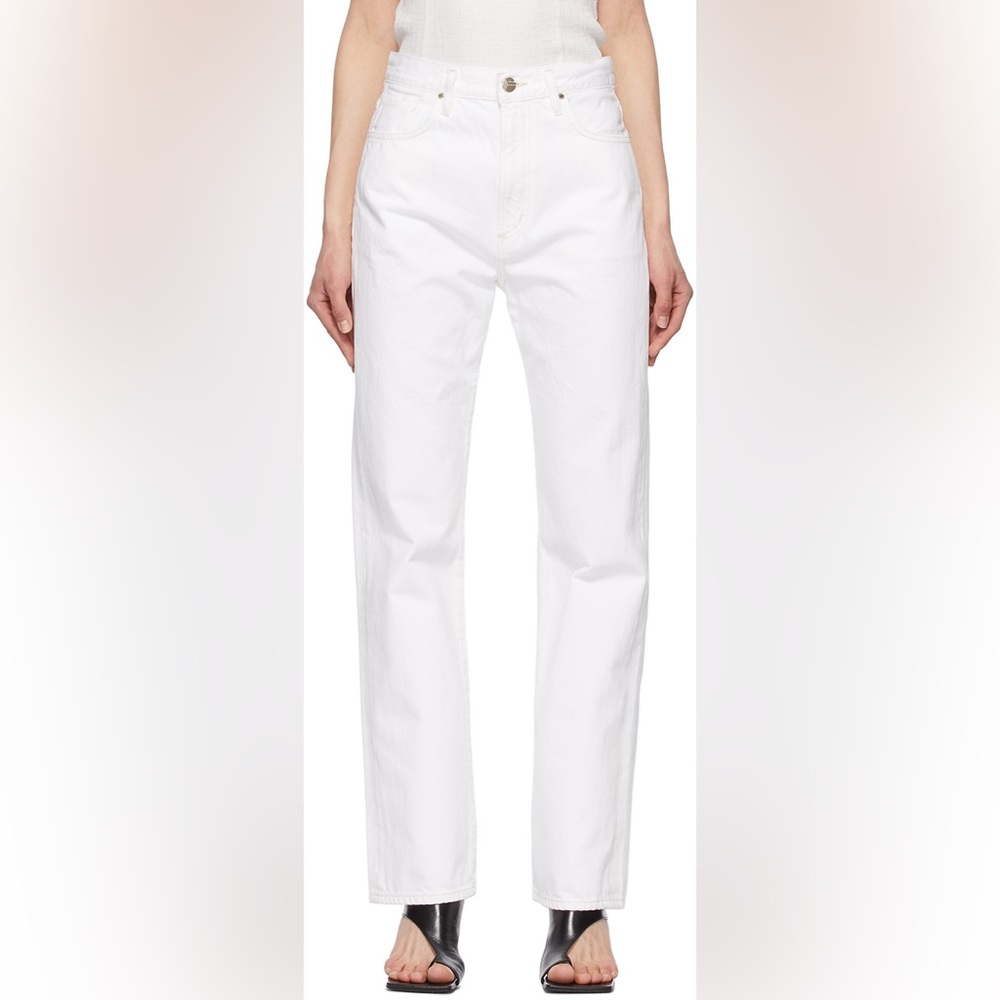 Goldsign Off White Mid Rise‎ Straight Leg Mr. Right Jeans Sz. 26